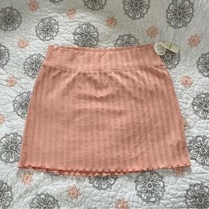 Aerie NWT Athletic Pink Ribbed Skirt